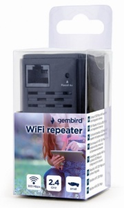 WNP-RP300-03-BK Gembird WiFi ripiter/ruter 300Mbps, 2x3dBi, RF pwr<20dBm, 1x LAN black(alt. tenda A9 - Img 3