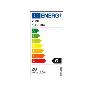 XLED 20W LED reflektor 6500K,1620 Lm,IP65,AC220-240V,crni, - Img 2