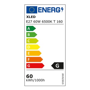 XLED E27 60W 6500K T160 LED Sijalica,RA80,220V,Hladno Bela - Img 2