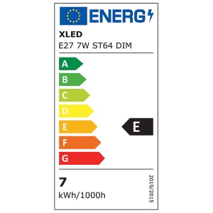 Xled E27 7W ST64 DIM Filament Sijalica dimabilna,2700K,220V,806Lm,64*142mm,Ra≥80 PF≥0.5 amber - Img 2