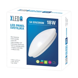 XLED SL-X-P3001803 18W Nadgradni okrugli LED panel 4000K,1350Lm,senzor pokreta i noc/dan - Img 1
