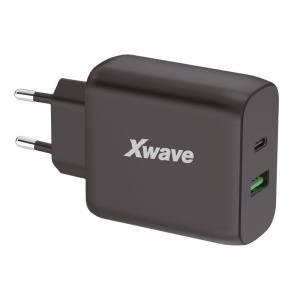 Xwave GaN65w-AC GaN ultra-brzi punjac 65W USB-A + USB-C , za mobilne,tablete, Crni - Img 2