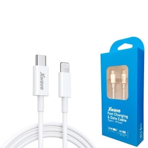Xwave Kabl USB Tip-C za IPHONE 1M 3A 20W,brzo punjenje,bakar,beli - Img 1