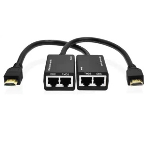 Xwave Konverter HDMI extender na RJ45 CAT5E-6 0.3m,2 kom - Img 1