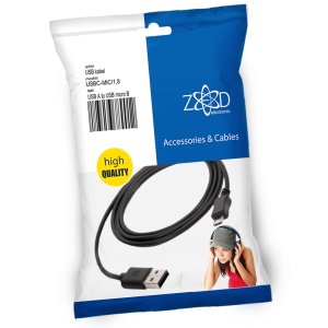 ZED electronic USB A na USB micro kabel, dužina 1.8 metara - USBC-MIC/1,8 - Img 1