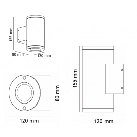 Zidna lampa 2xGU10 - Img 3