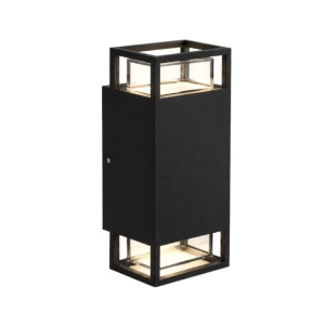 Zidna lampa crna 2xGU10 IP65 - Img 1