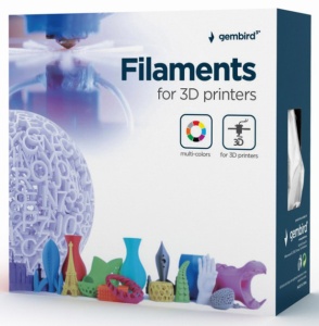 3DP-PLA-01-MTW Mat PLA Filament za 3D stampac 1.75mm, kotur 1KG, white - Img 1