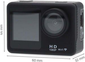 ACAM31BK Dual screen action cam with HD 1080p@30fps resolution Nedis - Img 3