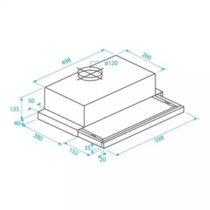 Aspirator Beko CTB6250B širina 60cm/kapacitet 440m3 - Img 2