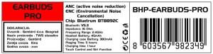 BHP-EARBUDS-PRO*(ANC) Gembird bluetooth V5.3, 16ohm, 45/380mAh slusalice, ANC/ENC noise r.Touch(1539 - Img 1