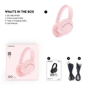Bluetooth slušalice Fantech GO Vibe WH05 pink - Img 3