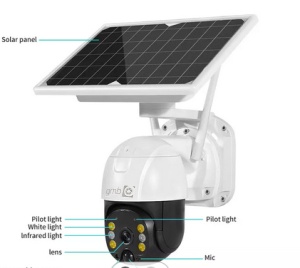 CAM-IP4MP-EK2-WIFI GMB kamera Solar 4 mpix microSD iCSee xmeye pro app Two-way voice PTZ ip66 - Img 1