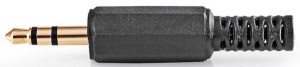 CAVC22900BKG Audio konektor, Ravni, Muški, Pozlaceni, Lemljenje, Preènik ulaza: 4,0 mm,PVC, 1 kom