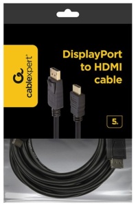 CC-DP-HDMI-5M Gembird DisplayPort na HDMI digital interface kabl 5m - Img 1