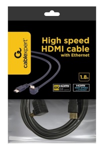 CC-HDMI490-6 Gembird HDMI kabl 4K UHD, Ethernet, konektor pod uglom 90 stepeni 1,8m