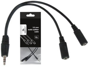 CCA-415-0.1M Gembird 3.5mm stereo plug to 2X3.5mm stereo socket 10cm audio splitter kabl - Img 2