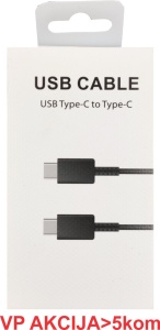 CCP-AMCM-AMCM-1.0b ** Gembird 3A PD kabl USB-C na USB-C, USB3.0, 1m, black (159) - Img 1