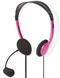 CHST100PK Stereo slusalice sa mikrofonom 2x3,5mm Pink - Img 1