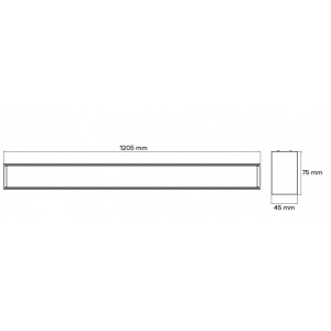 DAWN LED SVETILJKA LT-T-020 33/40/42/45W CCT CRNA 1,2 met - Img 2