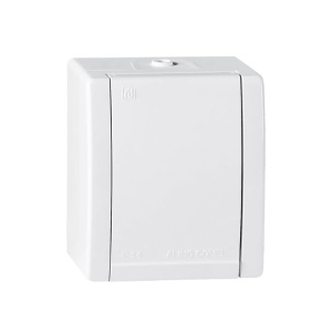 Dvopolna utičnica bela 16A 250V IP44