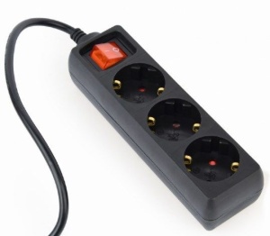 EG-PSU3-01 Gembird UPS naponski kabl, 3 Shuko uticnice, 16A, C14 plug, 0.6m, black (Alt. PC-SFC14M) - Img 3