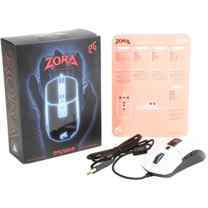 EPICGEAR Zora white Gaming IR LED optički miš/USB/do 3500dpi/7 tastera/1.8m kabl - Img 2