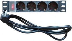 ExeLink Razvodni PDU panel za REK 10inca sa 4 uticnih mesta (aluminijum),1U