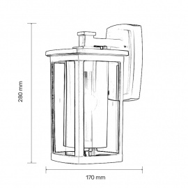 FENJER 1034 ZIDNI 1*E27 CRNI IP44 - Img 3