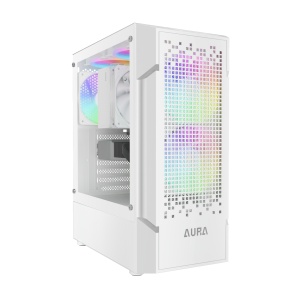 GAMDIAS Belo kuciste sa 3 ARGB kulera Aura GC7 - Img 1