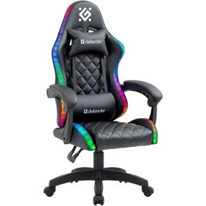 Gaming stolica Defender Energy/RGB/eko koža/do 100kg/crna