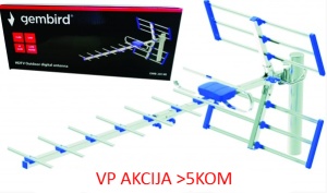 GMB-2814R ** Gembird Antena digital HDTV Loga UHF, F-Konektor, 84cm, dobit 12dB aluminium(kutija)704 - Img 1