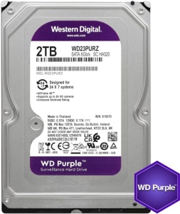 HDD 3.5 * 2TB WD23PURZ WD Purple 24/7 5400RPM 64MB SATA3 - Img 2