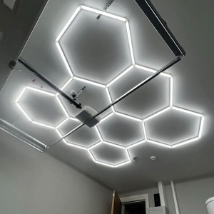 Hexagon LED tube 8 heads light 280W 6500K 2450*2360mm - Img 2