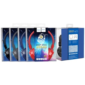 hoco. Bežične stereo slušalice, Bluetooth, do 12h rada, mikrofon - W25 Promise Crvene - Img 2