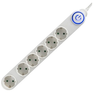 home Produžni kabel, 6 utičnice, 3 x 1,0mm2, 1,5met, beli - NV 06TK/WH - Img 4