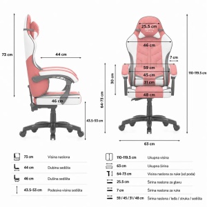 Huzaro Force 2.7 Crvena Gaming stolica - Img 3