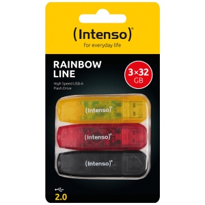 (Intenso) USB Flash drive 32GB Hi-Speed USB 2.0,Rainbow Line, 3 kom - USB2.0-32GB/Rainbow, 3 kom - Img 1