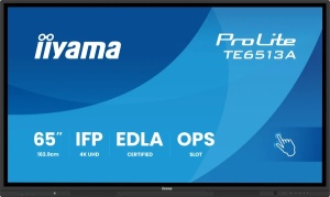 Interaktivni ekran 65" Iiyama TE6513A-B3AG IPS 3840x2160/Android 14/8ms/HDMI/DP