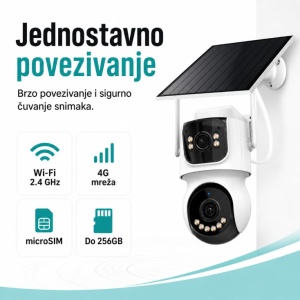 IP Wi-Fi 4G solarna kamera sa dva objektiva, AOV 2x2.0MP - Img 2