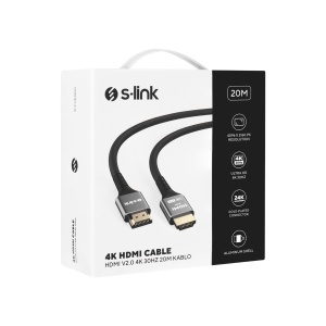 Kabl S-link SLX-HD4K20 HDMI na HDMI M/M v2.0 4K/30Hz Metal 20m - Img 4