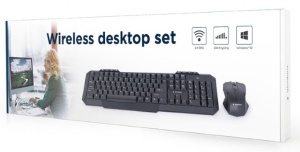 KBS-WM-02 Gembird Gejmerska tastatura US + bezicni mis USB - Img 1