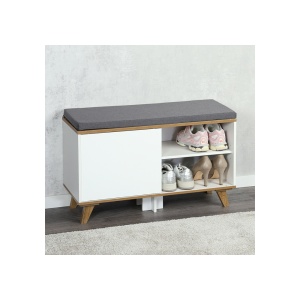 KESPER KSP15942 CIPELARNIK SA JASTUKOM ZA SEDENJE BELI 77 x 48 x 30 CM