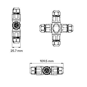 KONEKTOR KABLOVSKI IP68 XYX21-3P (0,5-2,5 mm2, 6-14mm)