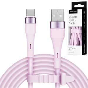 KRUGER&MATZ USB-A na USB-C silikonski kabl za punjenje, dužina 1 m, boja roza, model KM1268-1P - Img 8