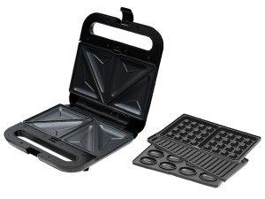 LAFE Toster 4u1 850W sa izmenljivim pločama za sendviče, grill, vafle i oraščiće SnackMaster - Img 2