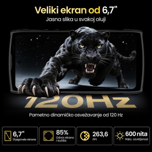 Lagenio Panther2 Pro white silver 4G/Octa-Core/6.7" HD+/120Hz/8GB+256GB/50MP+2MP/8MP/5150mAh - Img 2