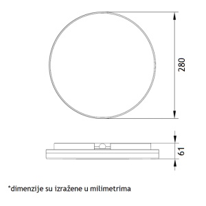 LED PLAFONJERA LE511 PANIK 18W/1W 4000K IP65 - Img 3