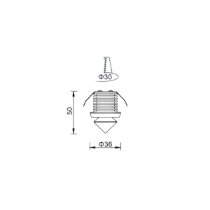 LED ROZETNA L0835-4 2W 3000K - Img 2