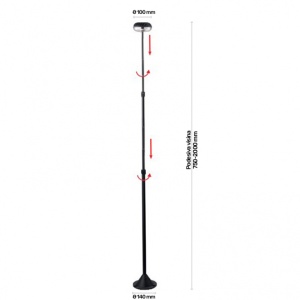LED SVETILJKA HILITE 5743 STUBNA 6W 3000K IP54 SIVA ANTRACIT